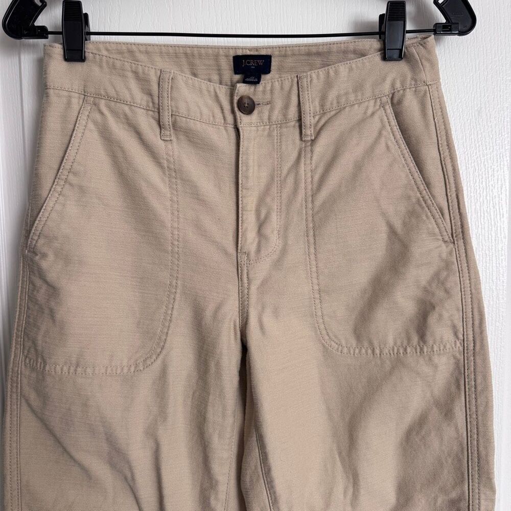 J. Crew Factory Women’s Chino Pants 0 Khaki Casual - Picture 3 of 7